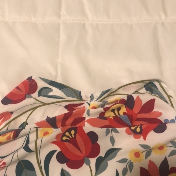 Bob Mackie wearable art light floral jacket with many colors to elbow length - Picture 6 of 8